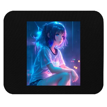 Discover Young cute anime girl Mouse Pads