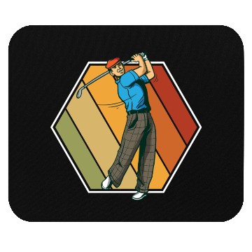 Discover Golf Vintage Rectangle Retro Mouse Pads