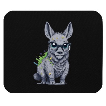 Discover Donkey with Eyeglasses Mouse Pads