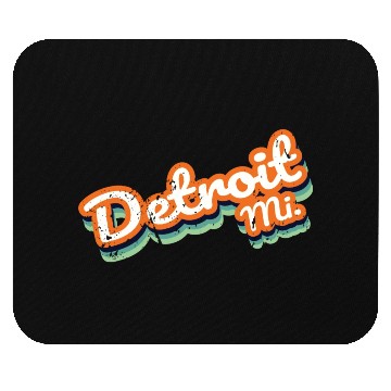 Discover Retro Vintage Detroit Mi Mouse Pads