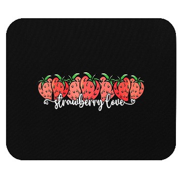 Discover Cute Strawberry Love Lovers Fruit Berry Farmer Mouse Pads