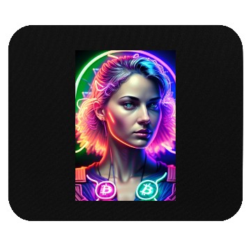 Discover Bitcoin Woman Mouse Pads