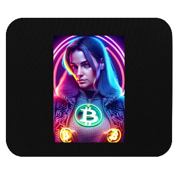Discover Bitcoin Woman Mouse Pads