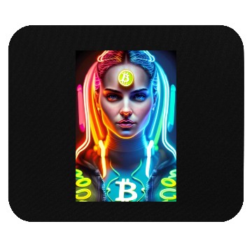 Discover Bitcoin Woman Mouse Pads