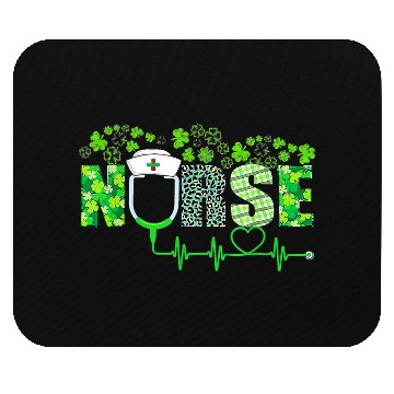 Discover Irish Nurse Shamrock Stethoscope St Patricks Day Mouse Pads