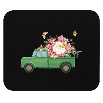 Discover Truck Flower Sublimation Mouse Pads