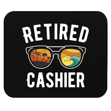 Discover Retired Cashier Beach Vacation Design Mouse Pads