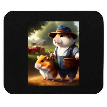 Discover Hamster Farmer Mouse Pads