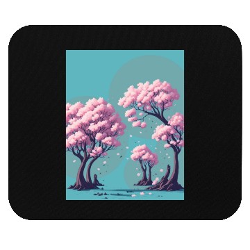 Discover Cherry Blossom tress with falling flowers Mouse Pads