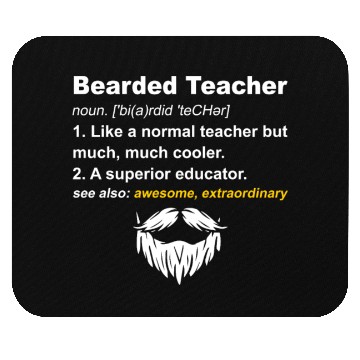Discover Bearded Teacher Definition Mouse Pads