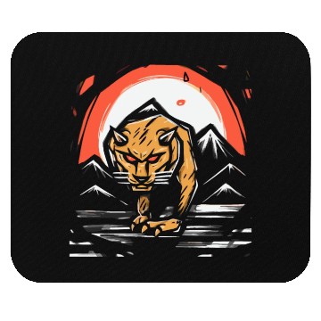 Discover zen cartoons japan tiger mountains Mouse Pads