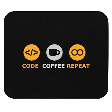 Discover coffee code repeat software developer tech Mouse Pads
