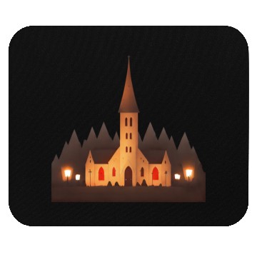 Discover small church in a town Mouse Pads