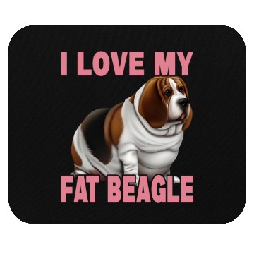 Discover I Love My Fat Beagle Mouse Pads