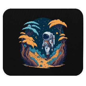 Discover Astronaut walking in the jungle Mouse Pads