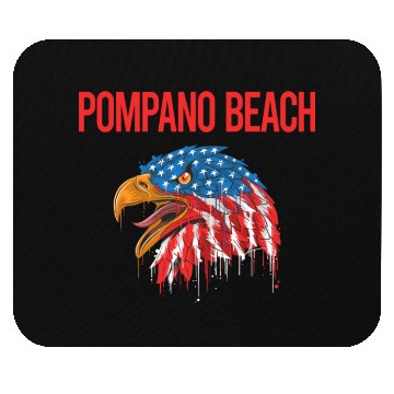 Discover USA Eagle Pompano Beach humor Mouse Pads