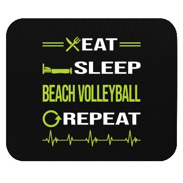 Discover Funny Eat Sleep Repeat Beach Volleyball nostalgia Mouse Pads