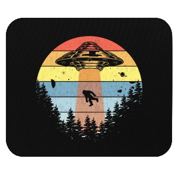 Discover Retro Vintage Sunset Bigfoot Yeti Mouse Pads