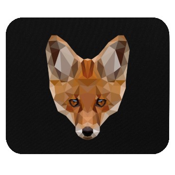 Discover Fox | Polygon Fox Head | Low Poly Fox Forest Mouse Pads
