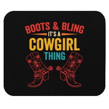 Discover Boots & bling. it's a cowgirl thing Mouse Pads