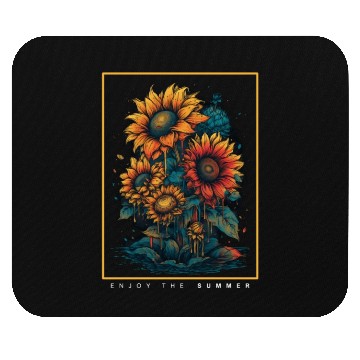 Discover Psychedelic Sunflowers Garden Nature Lover Mouse Pads