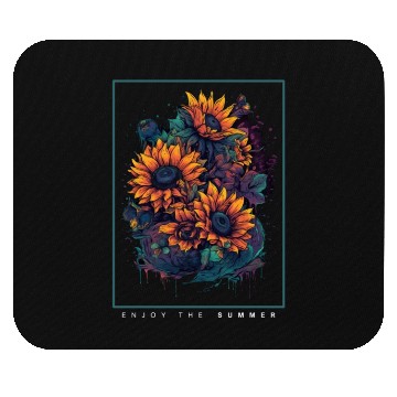 Discover Psychedelic Sunflowers Garden Nature Lover Gift Mouse Pads