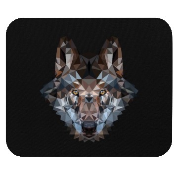 Discover Wolves | Polygon Wolf Head | Low Poly Werewolf Mouse Pads