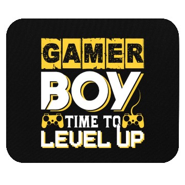 Discover Gamer boy time to level up Mouse Pads