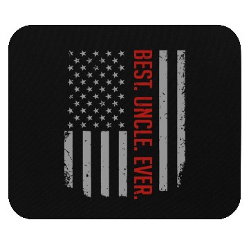 Discover Mens Best Uncle Ever US American Flag Gift For Fat Mouse Pads