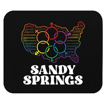 Discover Sandy Springs Pride Flag Pride Month LGBTQ Flag Mouse Pads