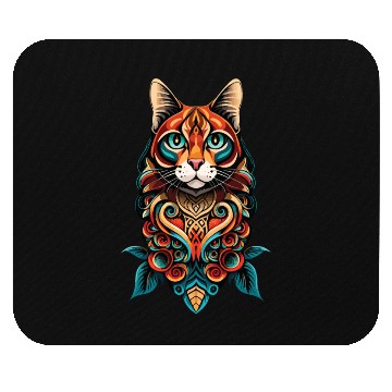 Discover carp tattooed cat Mouse Pads