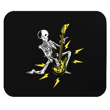 Discover Skeleton with guitar Mouse Pads