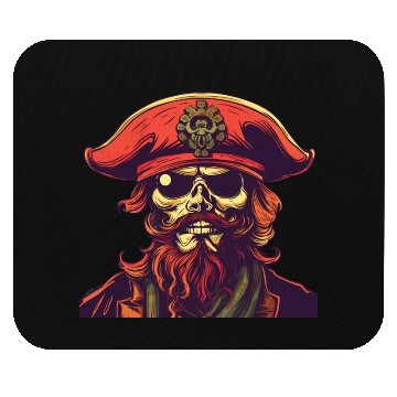 Discover Fierce Pirate Skull Set Sail for Adventure Mouse Pads