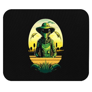 Discover Alien Farmer UFO Extraterrestrial Farming 1 Mouse Pads