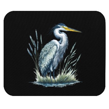 Discover Watercolor Heron in Nature Mouse Pads