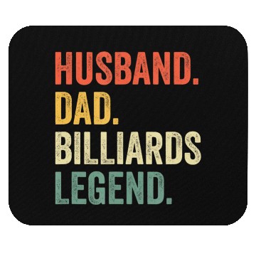 Discover Pool Player Funny Husband Dad Billiards Legend Mouse Pads