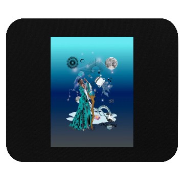 Discover Zodiac sign Aquarius in the unique version Graphic Mouse Pads