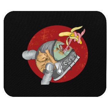 Discover Weird monkey in space grabbing banana Mouse Pads