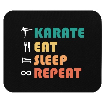 Discover karate eat sleep repeat Mouse Pads