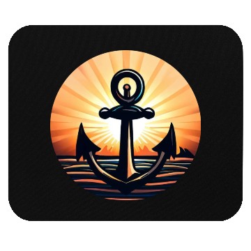 Discover Anchor in the sunset Mouse Pads