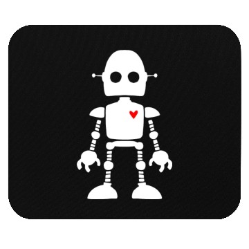 Discover Robot Heart Mouse Pads