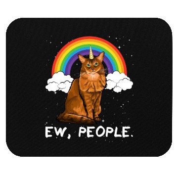 Discover Rainbow Somali Ew People Unicorn Cat Mouse Pads