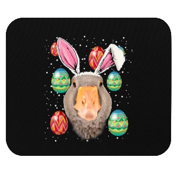 Discover Easter Bunny duck Funny Farmer Easter duck Mouse Pads