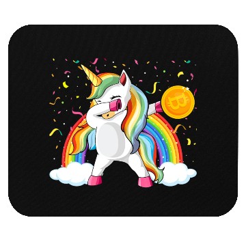 Discover Dabbing Unicorn Bitcoin Sarcastic Cryptocurrency Mouse Pads