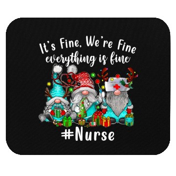 Discover Gnome Its Fine Im Fine Everything Is Fine Xmas Mouse Pads