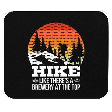 Discover Hiker funny Beer lover Hiking Mountaineering Mouse Pads