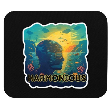 Discover Harmonious Depths Journey into Ocean Vibes Mouse Pads