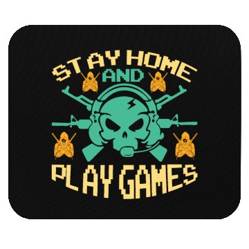 Discover Stay home and play games Mouse Pads