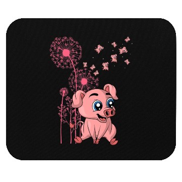Discover Dandelion Piglet Farm Animal Lover Farmer Cute Pig Mouse Pads