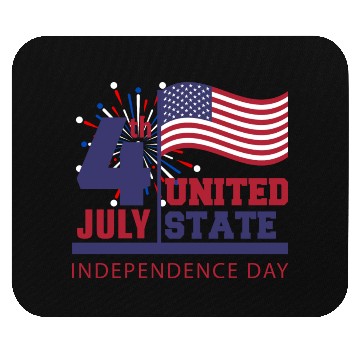 Discover 4th July Independence Day US Flag United States Mouse Pads